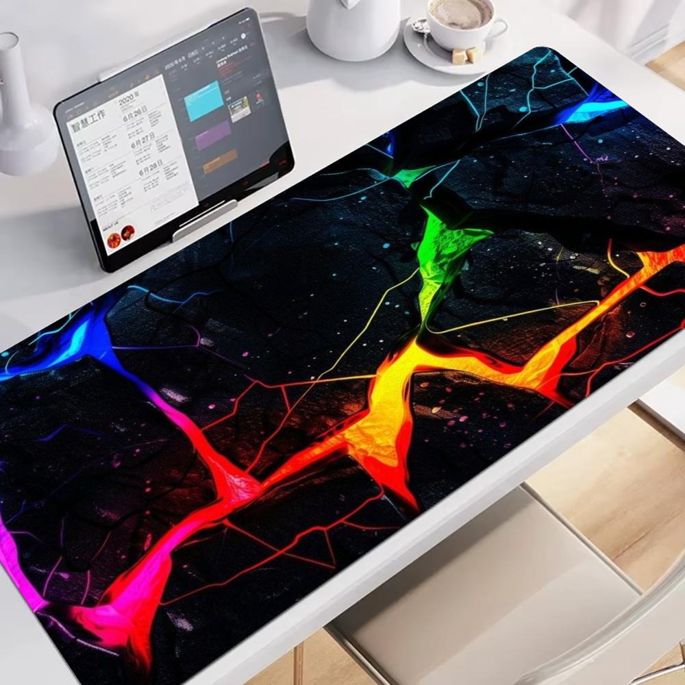 Office Tech Background - Grote XXL Gaming Muismat Bureaumat Toetsenbordmat