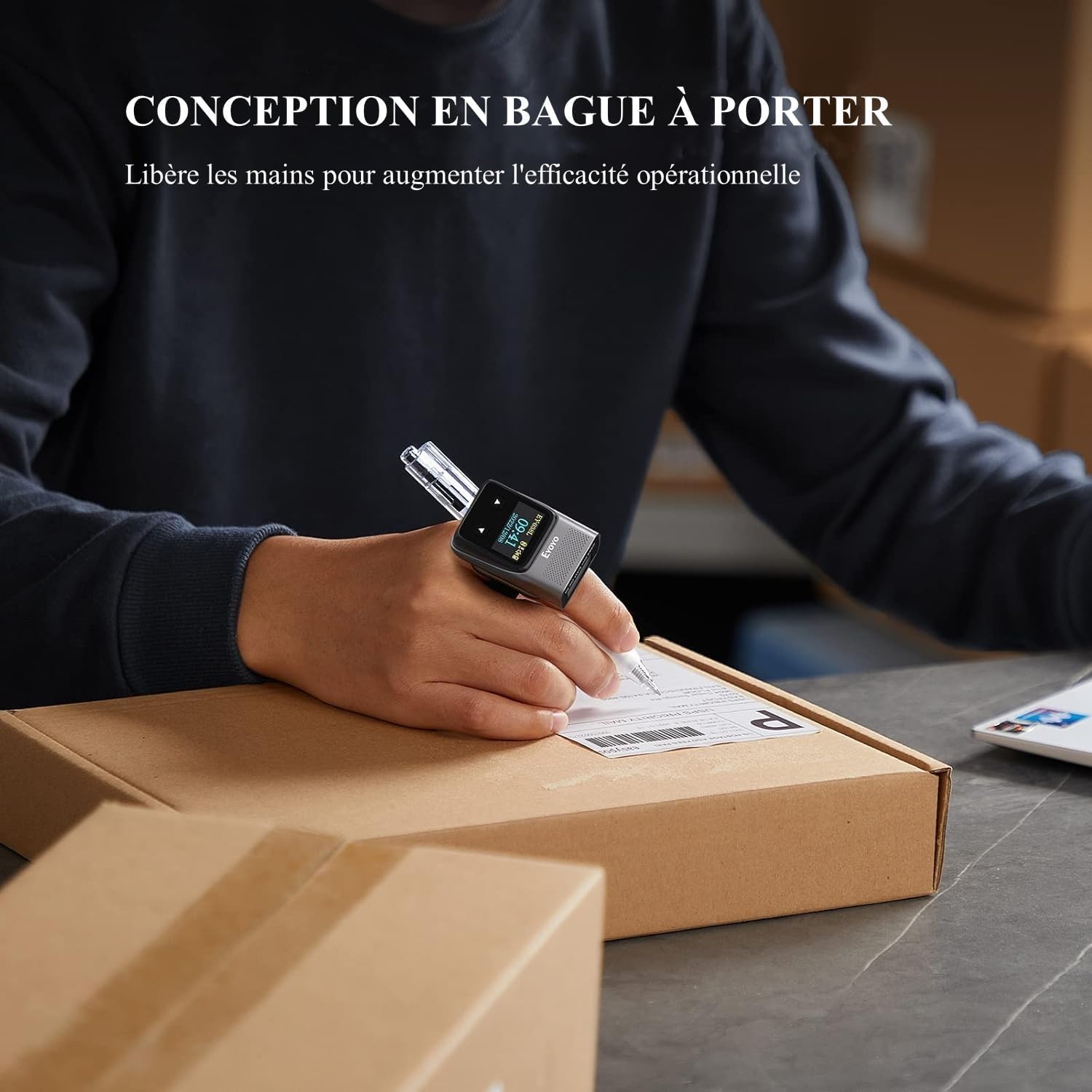 Fingerprint Reader Usb - Eyoyo Draagbare 1D Barcodescanner LED-display Mini-vingerbarcodelezer