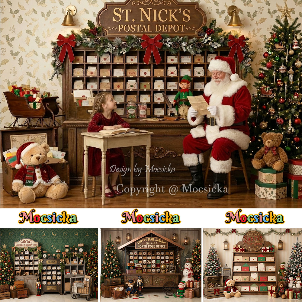Office Tech Background - Mocsicka Kerstmis Noordpool Postkantoor Achtergrond Fotografie