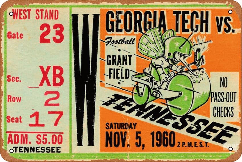 1960 GEORGIA TECH VS. TENNESSE - Office Of Tech recensie en prijs