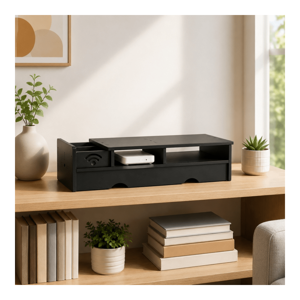 Zwarte Matte WiFi Router Opber - Office Tech Set Up recensie en prijs